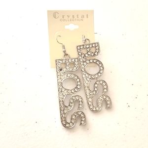 3 for $18 NWT Silvertone BOSS Bling Earrings Pierced Ears